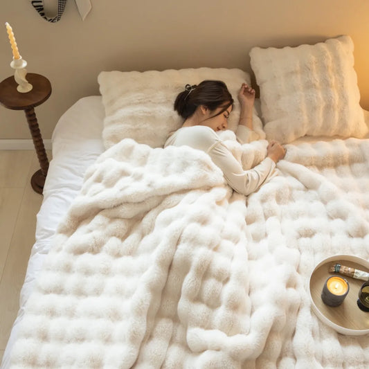 Plush Bunny Velvet Throw